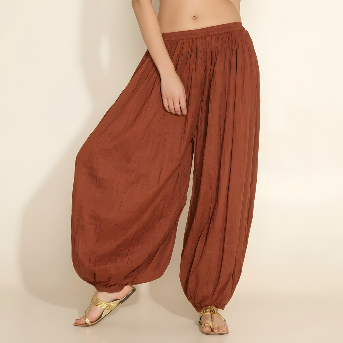 Pantalon Sarouel Femme Fluide, Chevilles Resserrées