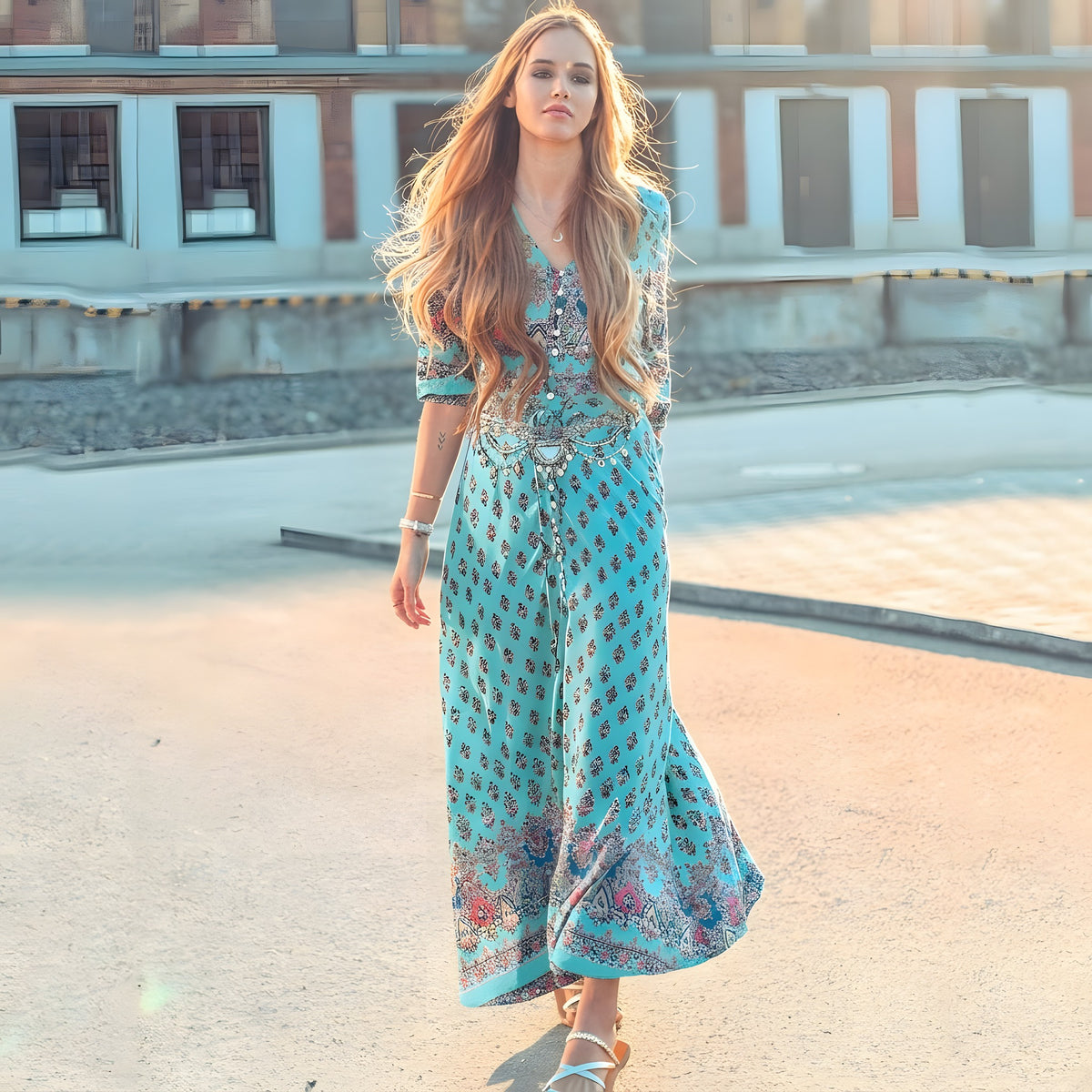 Robe de Plage Hippie Longue · Rêve d'Été
