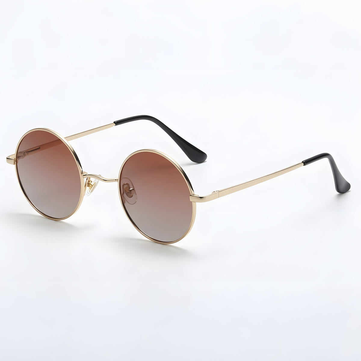 Lunettes Rondes Hippie Polarisées · Monture Dorée