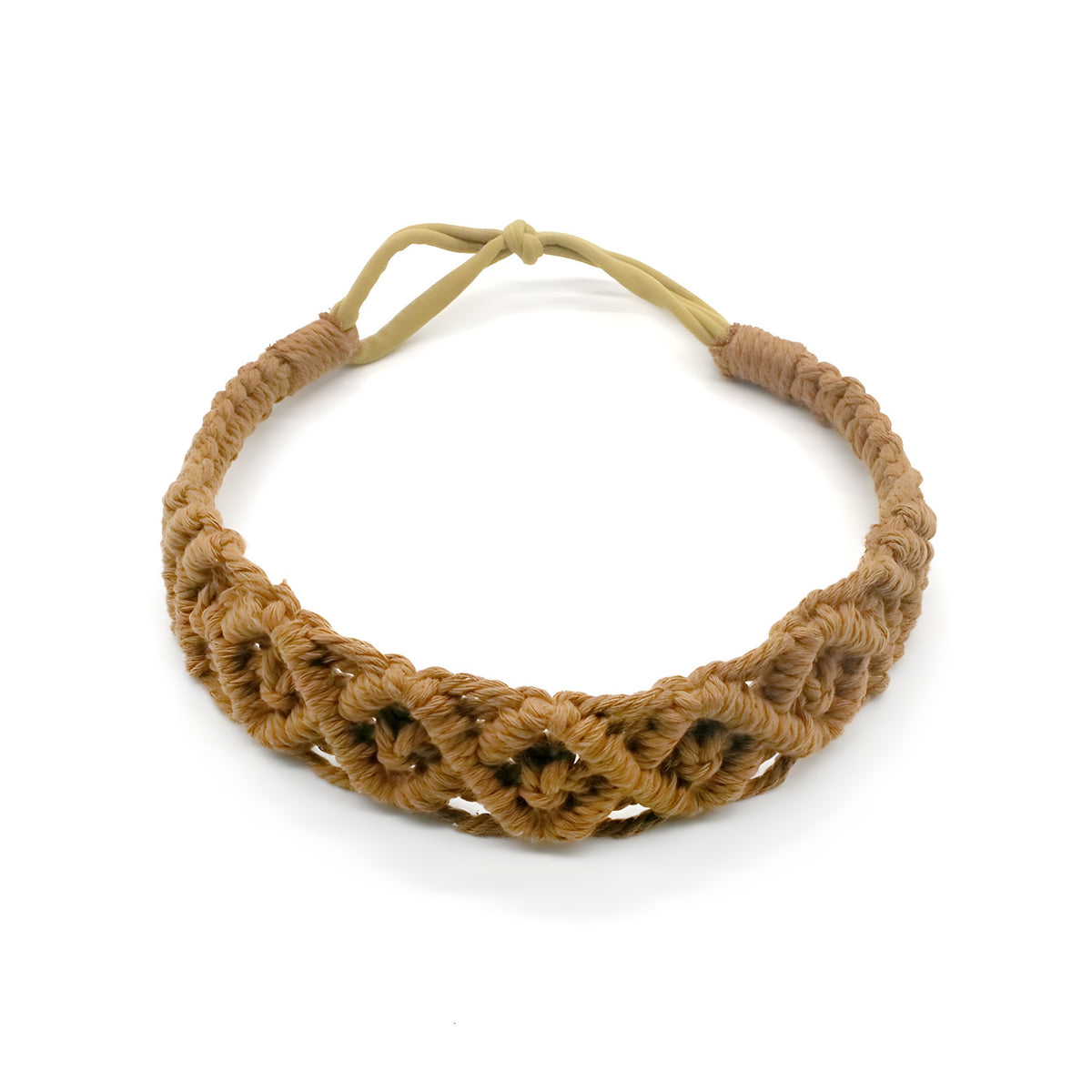 Bandeau Hippie Coiffure Cheveux en Macramé Coton