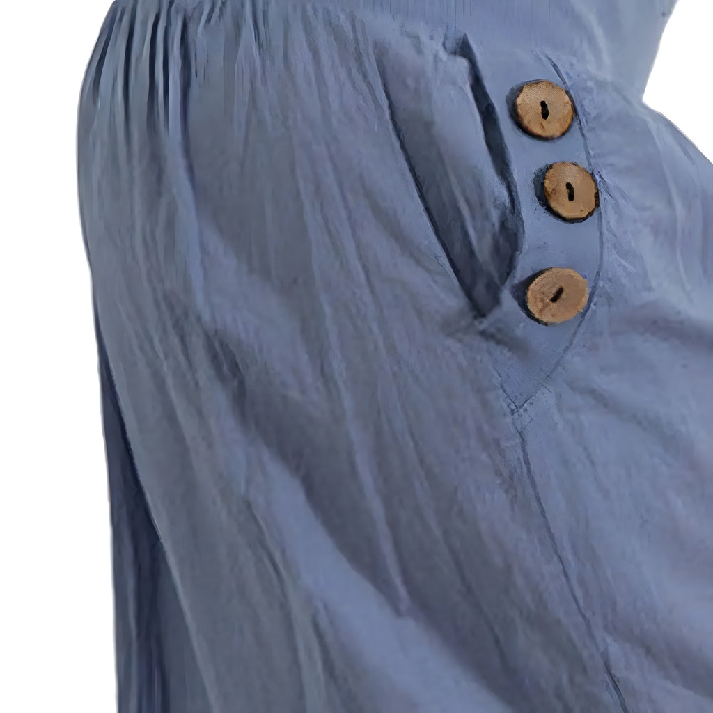 Sarouel Court Femme, Coupe Bouffante Taille Élastique