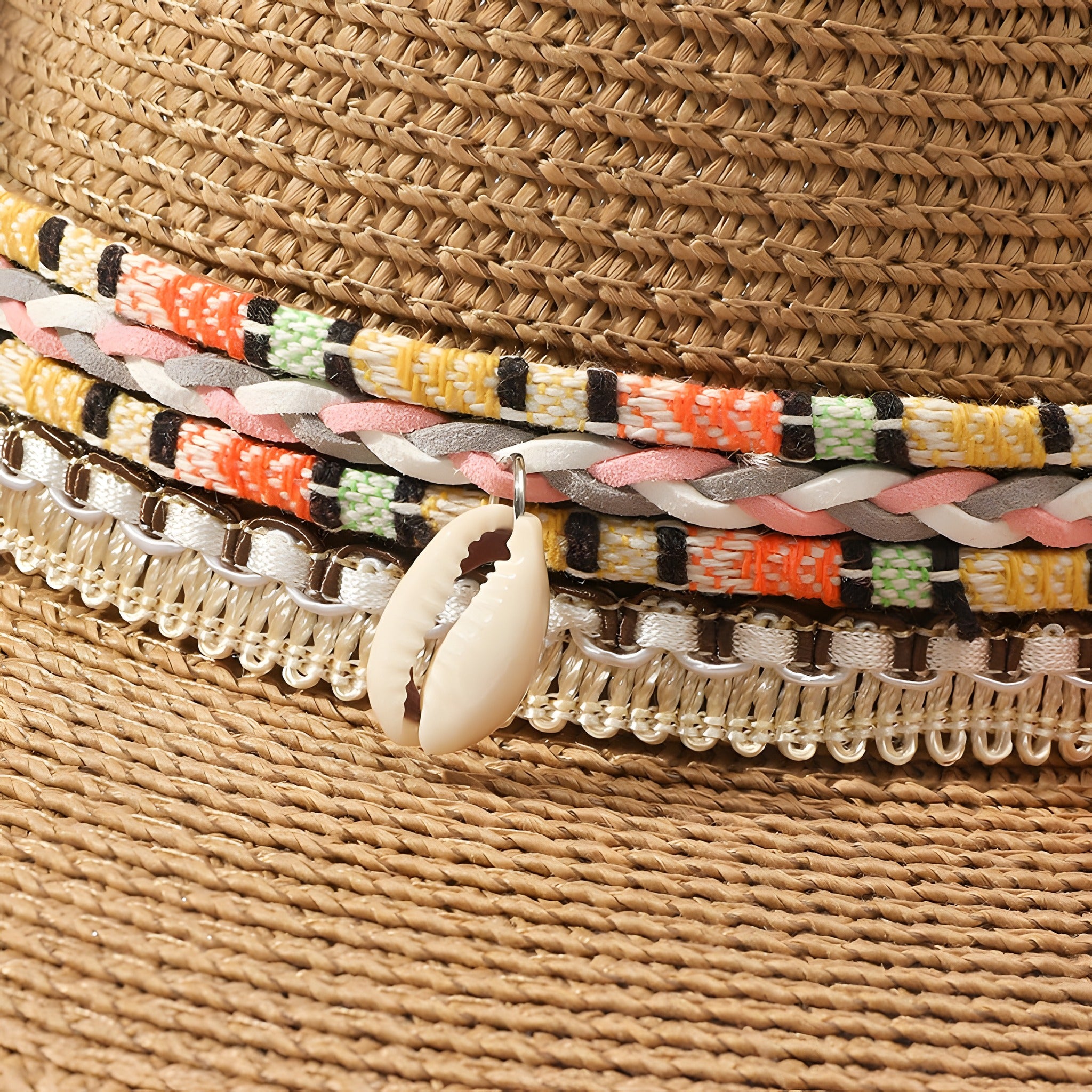 Bandeau tressé coquillage détail Image
