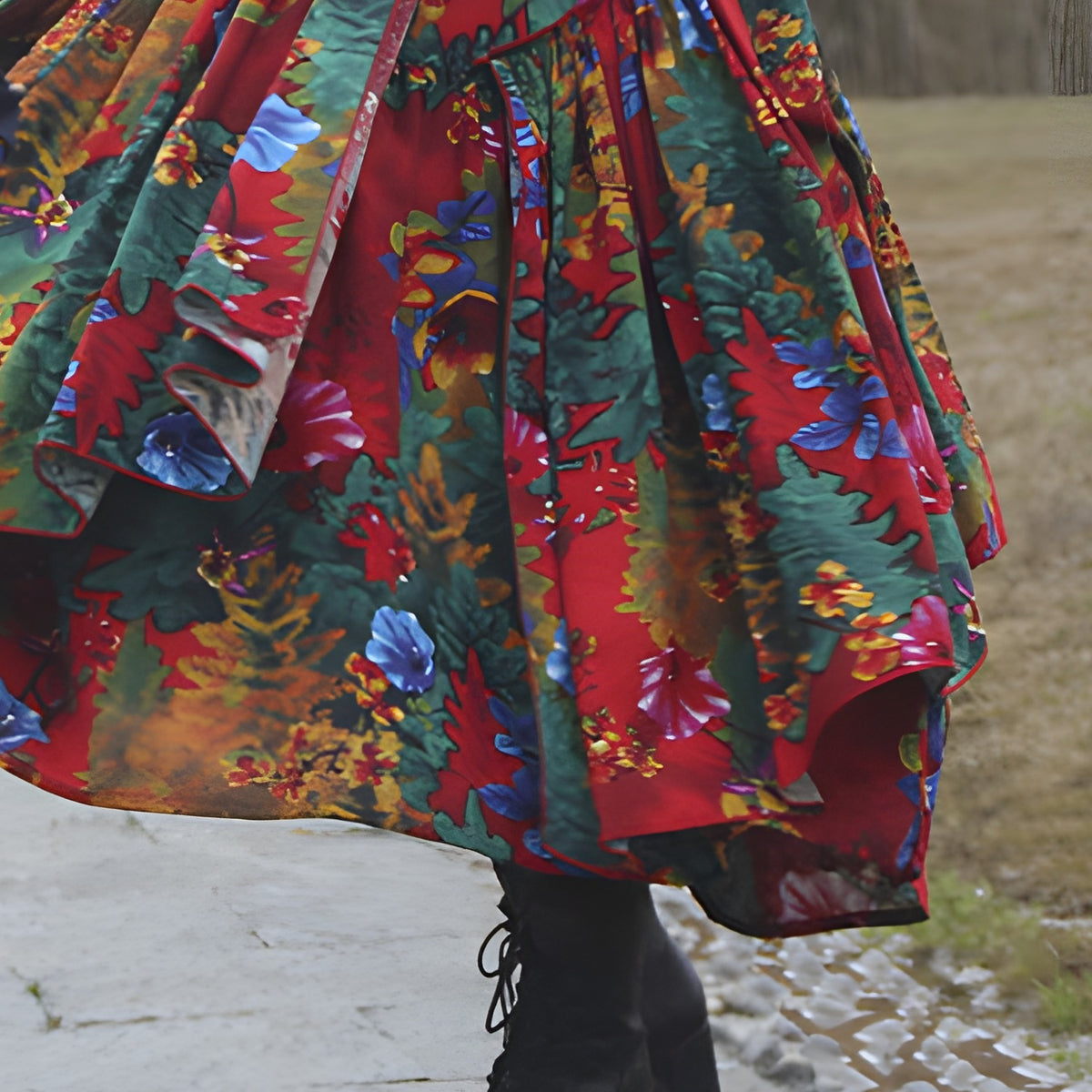 Gros plan imprimé floral multicolore sur coton épais