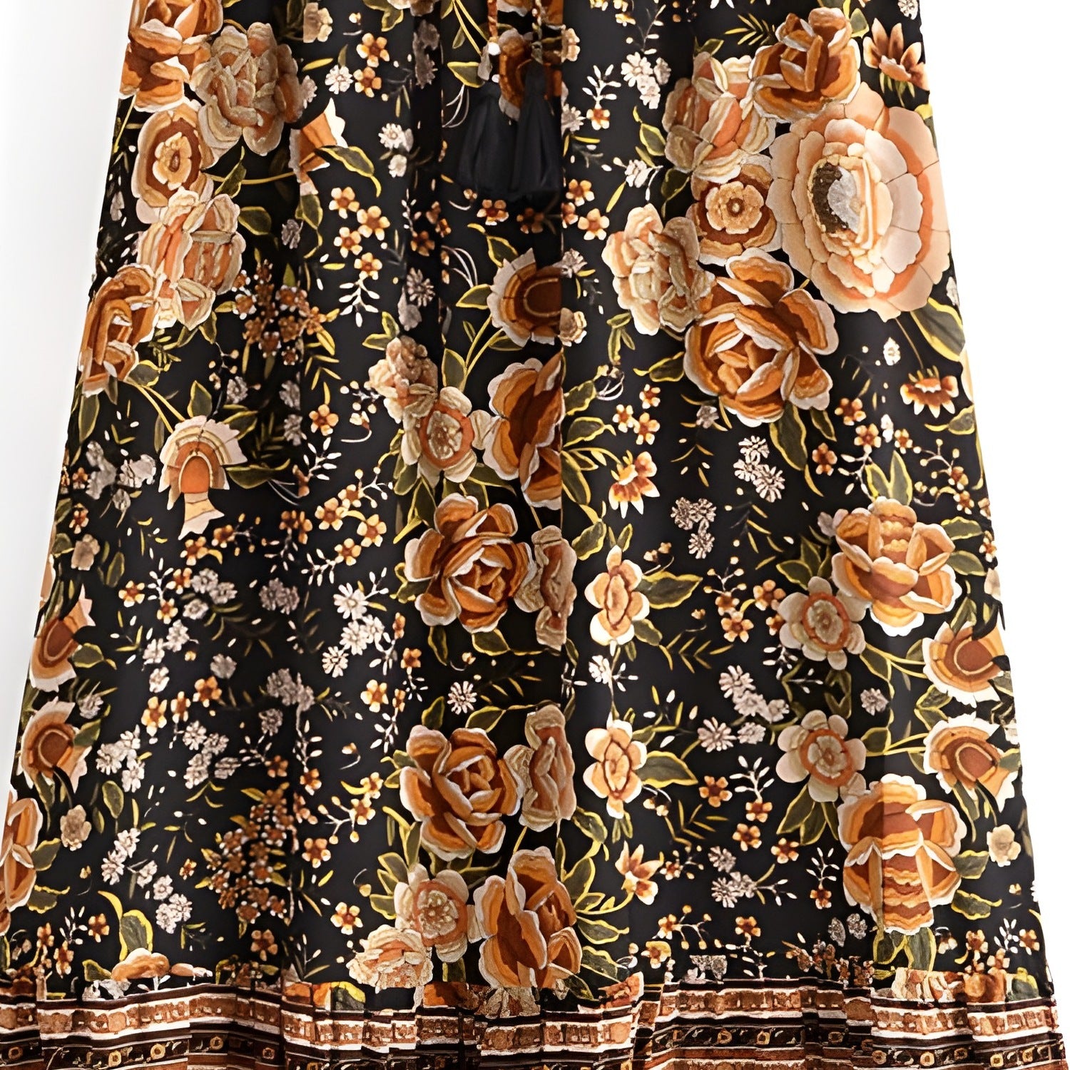 Gros plan grandes fleurs orange sur fond noir Image