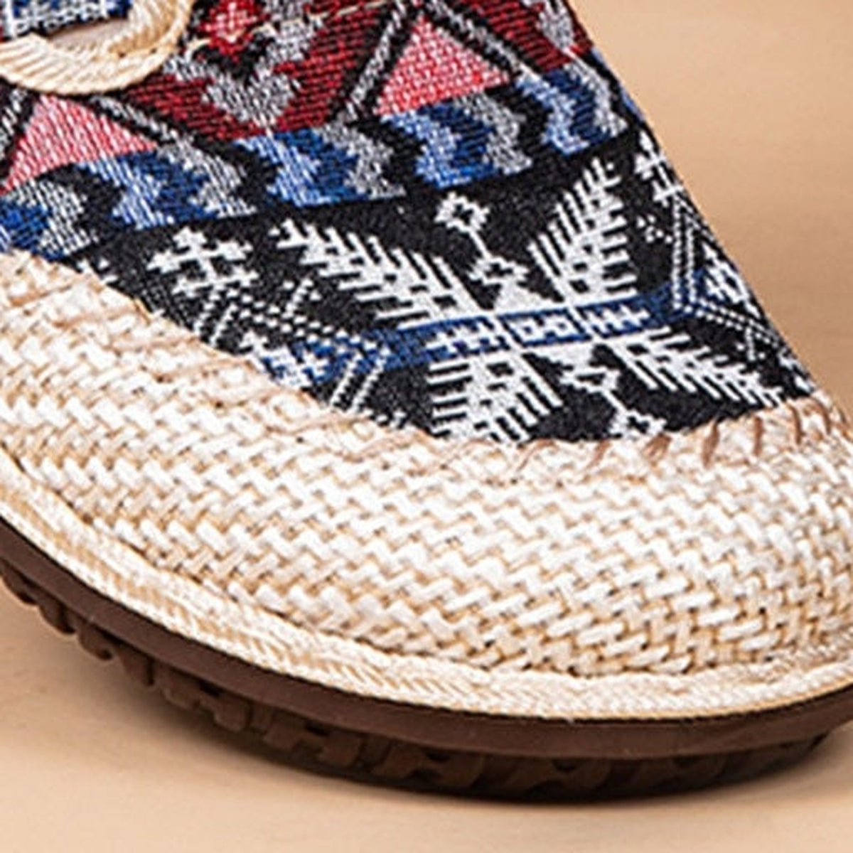 Détail du bout en jute tressé