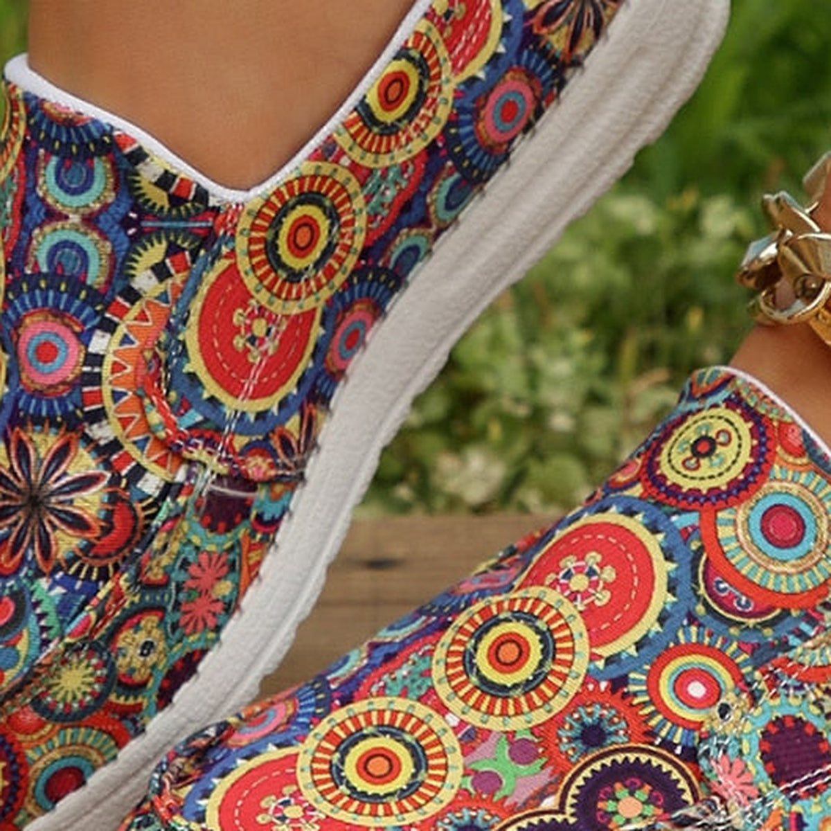 Détail de l'imprimé mandala floral