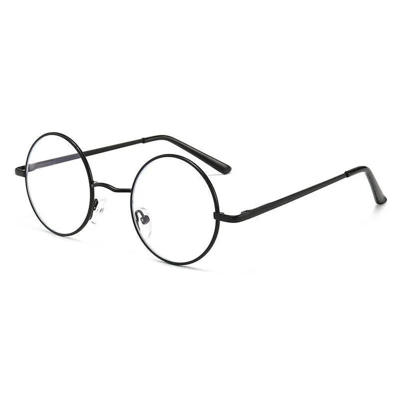 Lunette John Lennon ronde monture noire verres transparents Image
