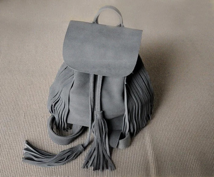 Sac à dos Hippie en Cuir et Daim