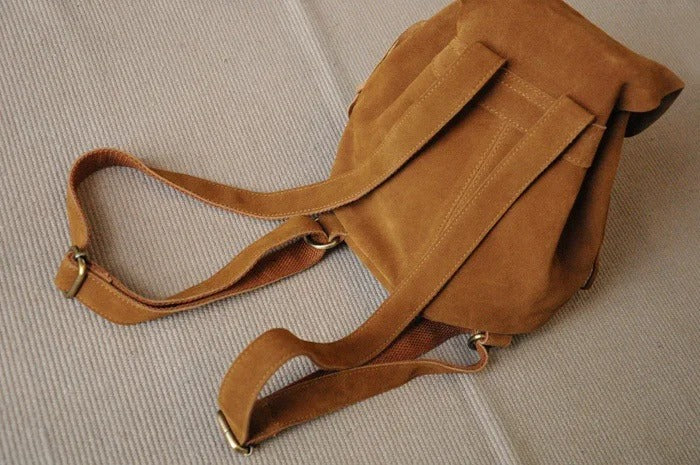 Sac à dos Hippie en Cuir et Daim