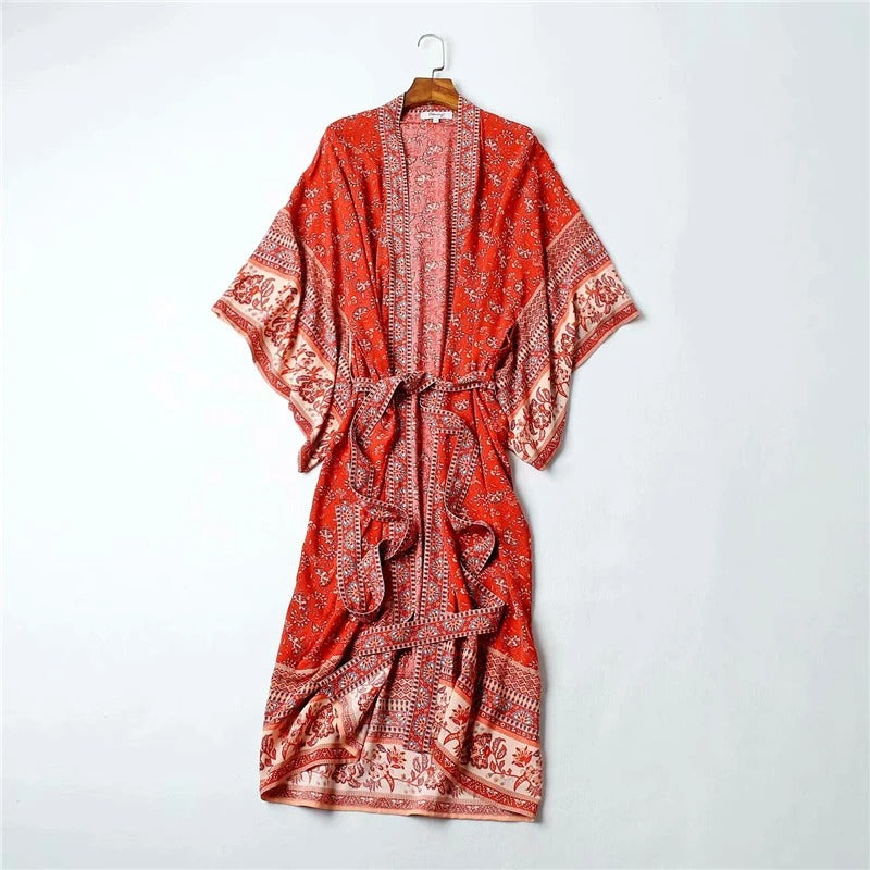 Kimono Long Vintage Fleuri