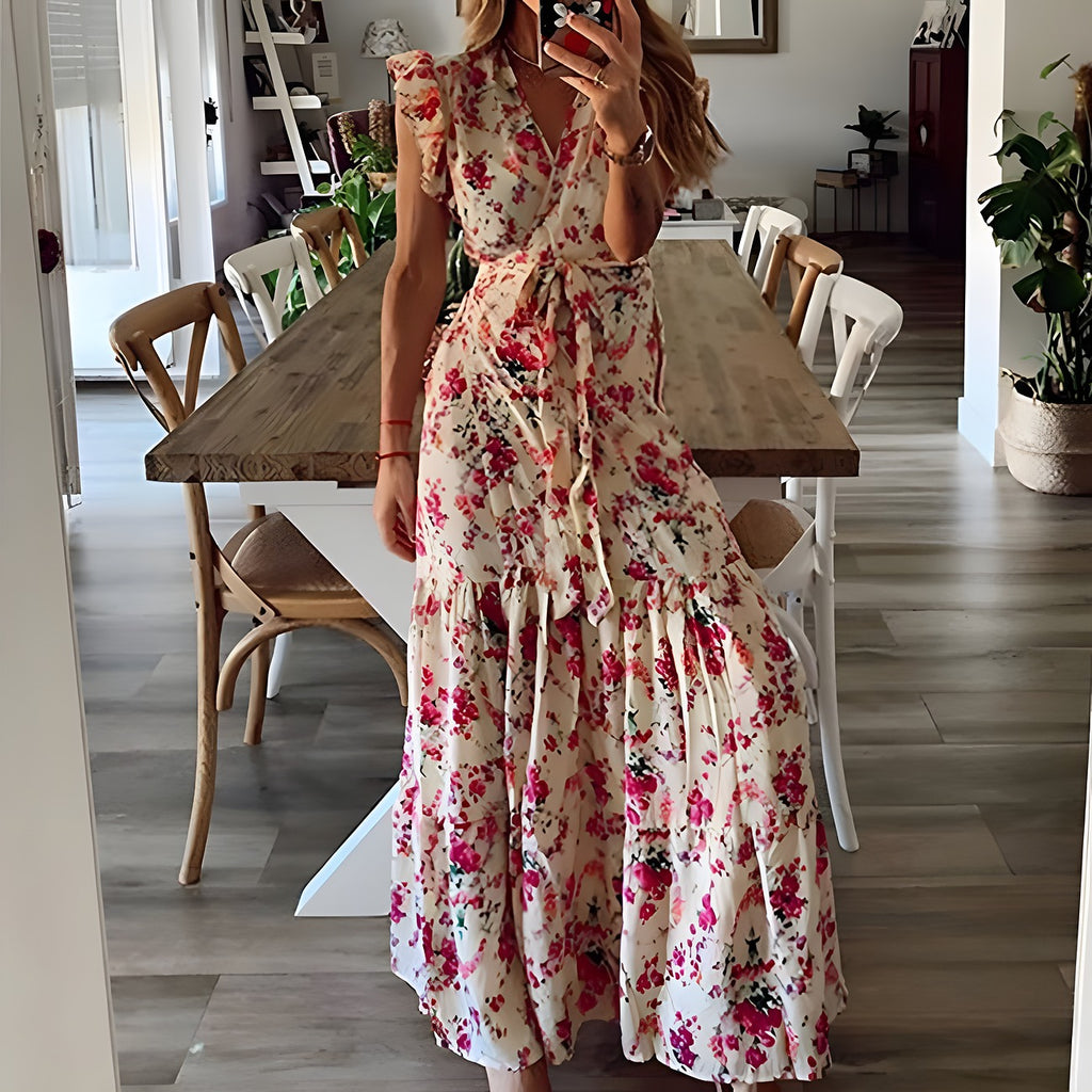 Robe fleurie portée