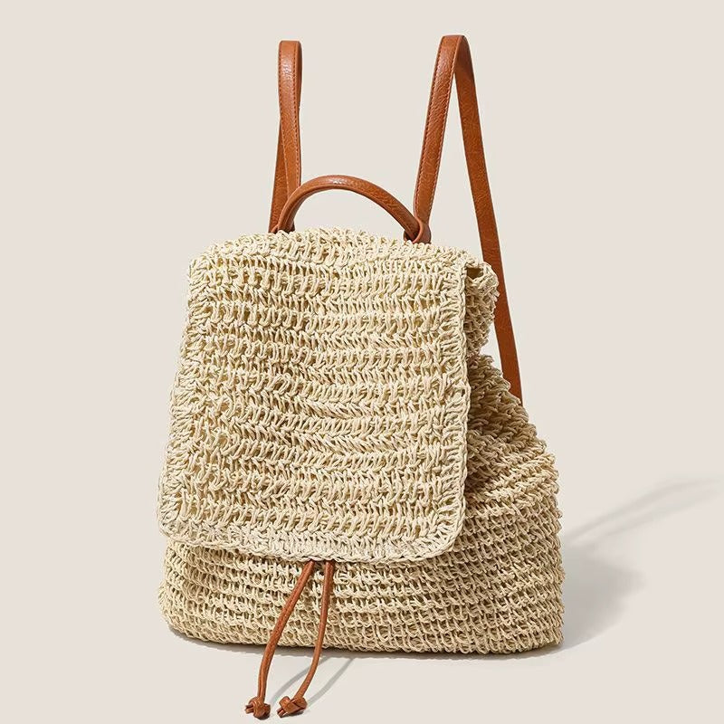 Sac à Dos Bohème en Paille Crochetée