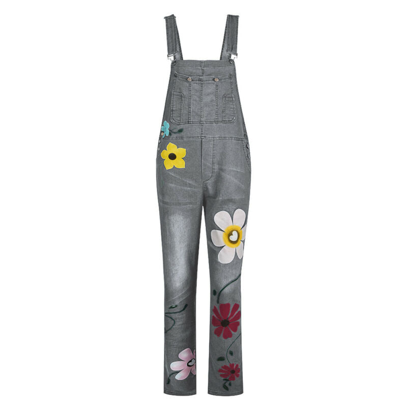 Salopette en Jean Bohème Hippie
