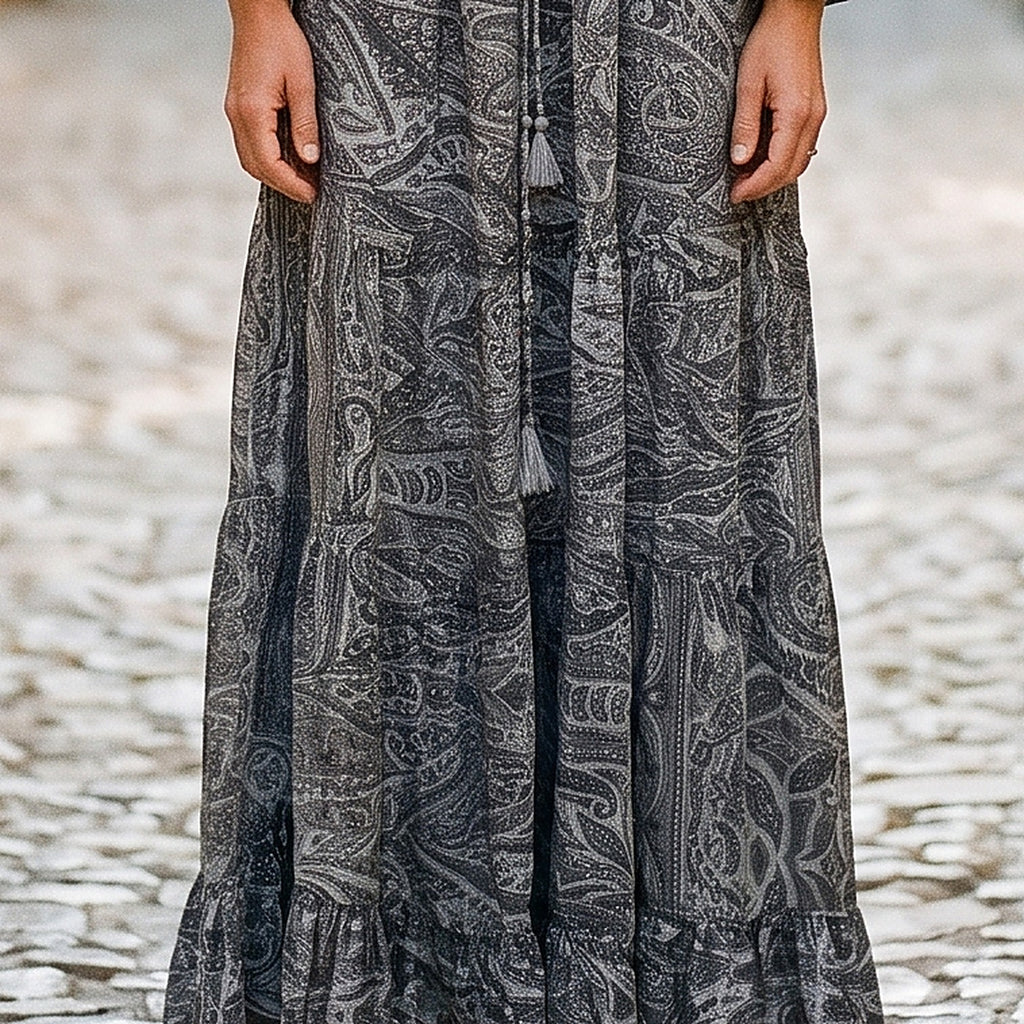 Détail paisley gris