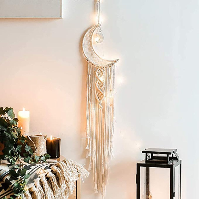 Attrape-Rêves Macramé Lune Hippie