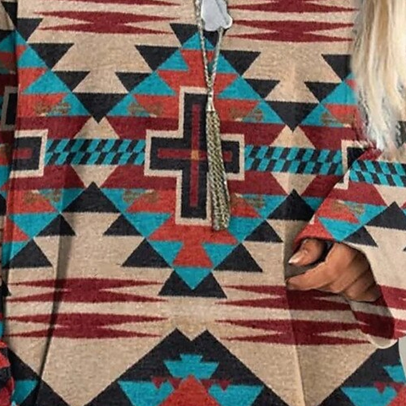 Gros plan de l'imprimé ethnique aztèque navajo Image