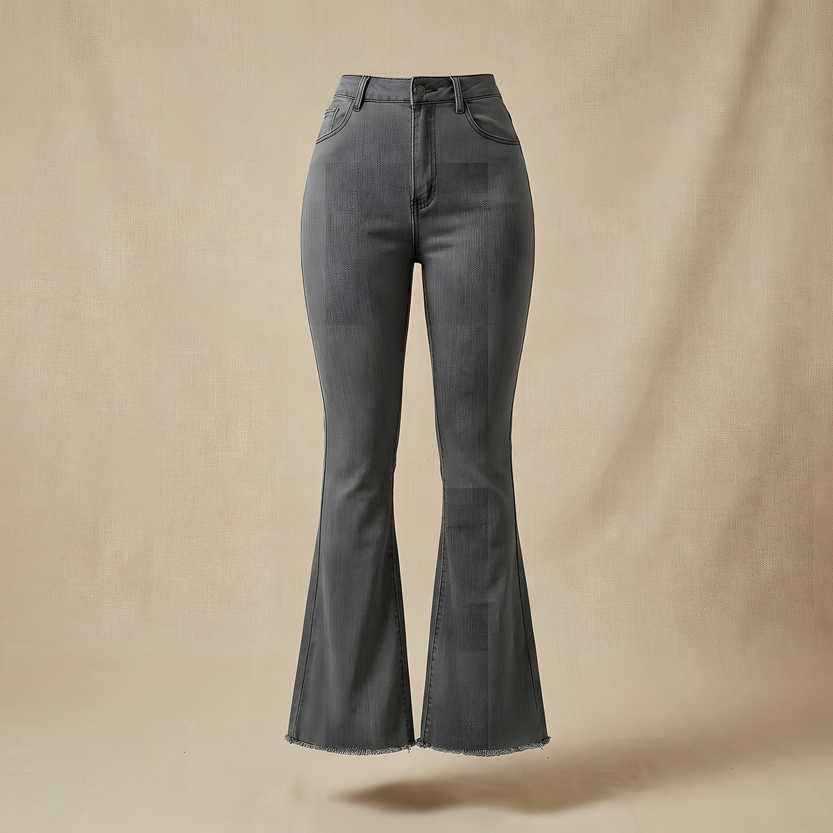 Pantalon patte d'eph gris, packshot mannequin fantôme Image