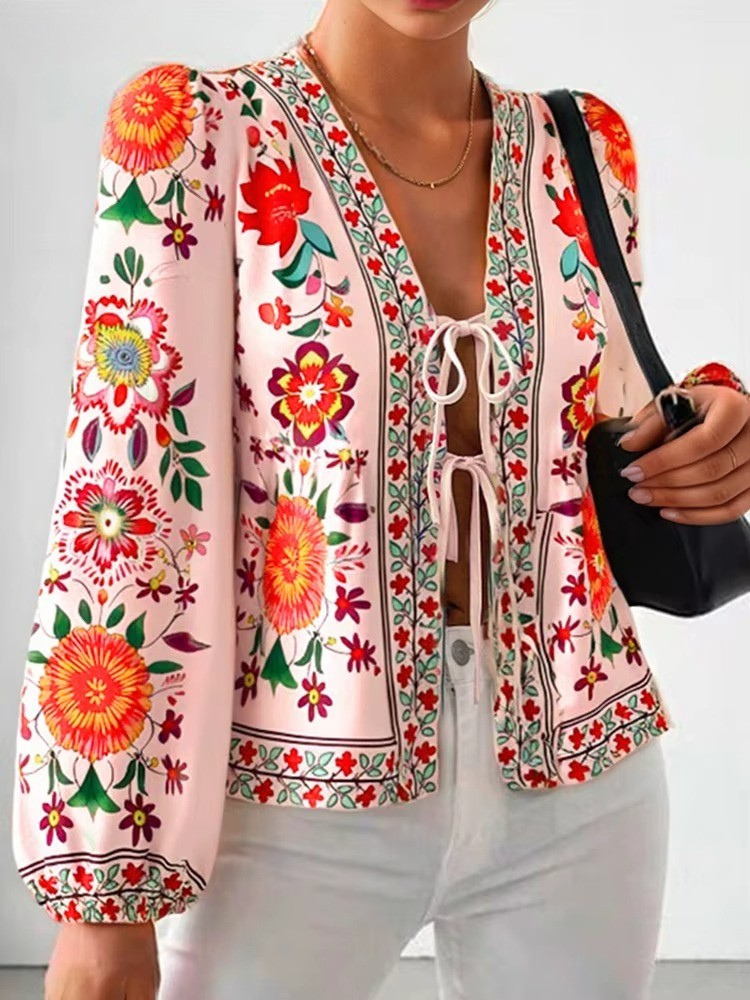 Veste Courte Bohème Fleurie