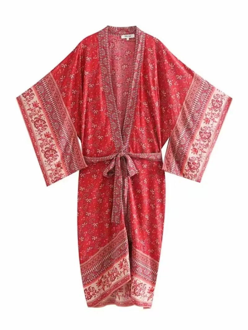 Kimono Long Vintage Fleuri